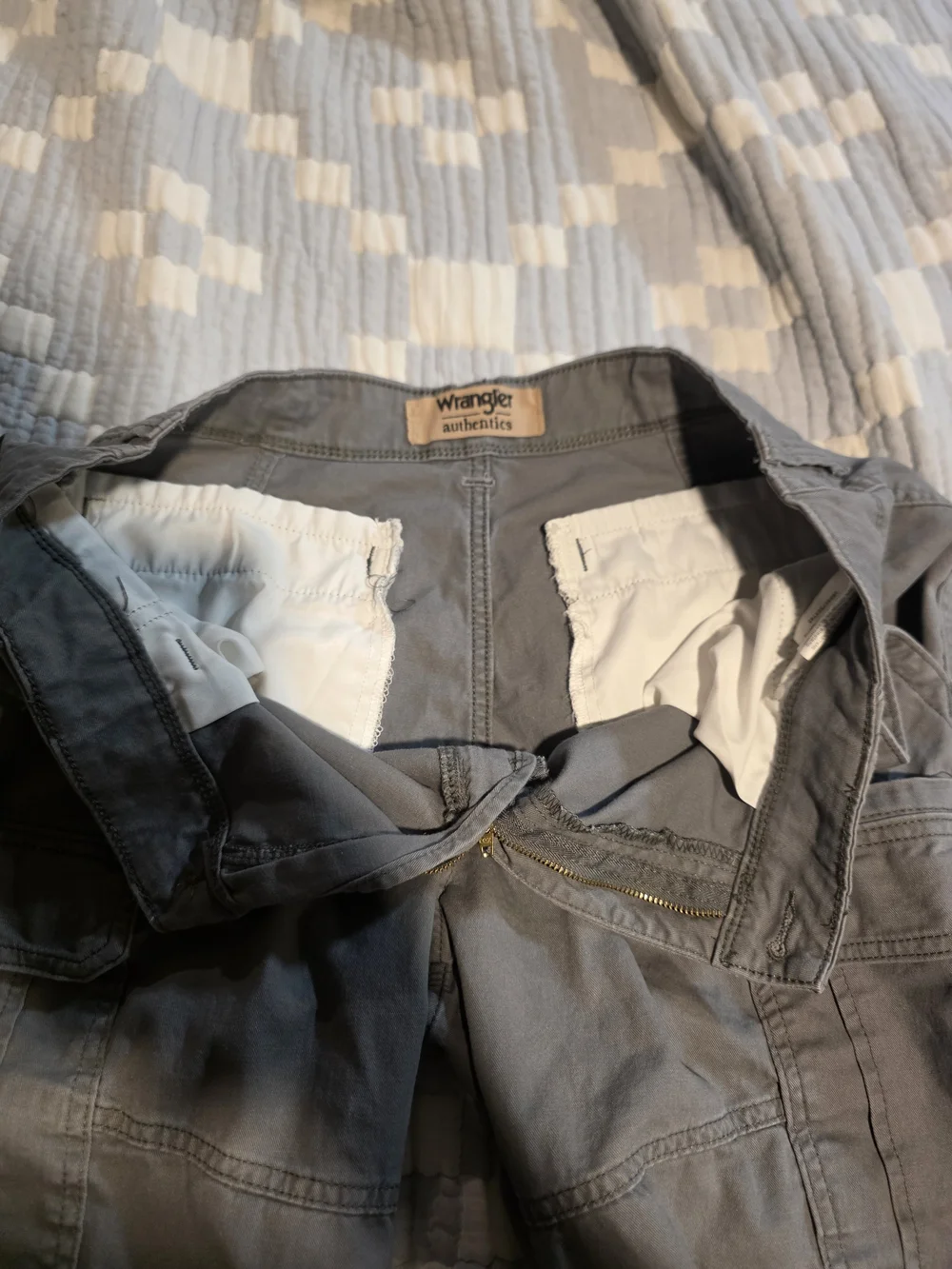 Wrangler Gray Cargo Shorts with Utility Pockets